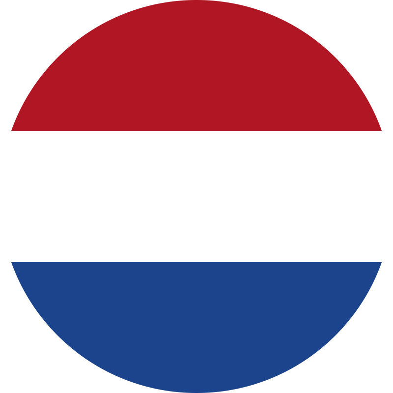 Round Dutch Flag of Netherlands